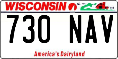 WI license plate 730NAV