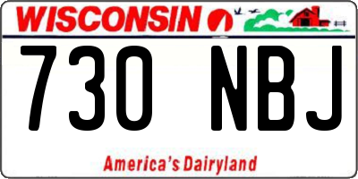 WI license plate 730NBJ