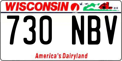 WI license plate 730NBV