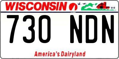 WI license plate 730NDN