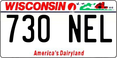 WI license plate 730NEL