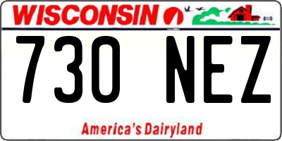 WI license plate 730NEZ