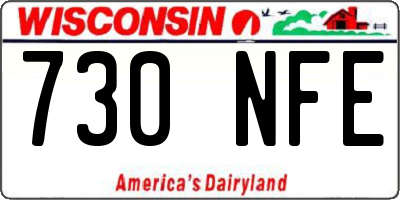 WI license plate 730NFE