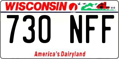 WI license plate 730NFF