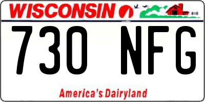 WI license plate 730NFG