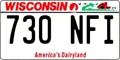 WI license plate 730NFI