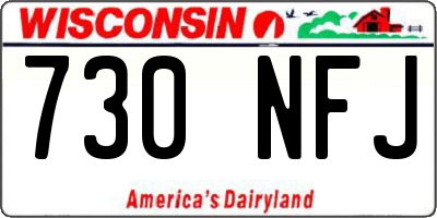 WI license plate 730NFJ