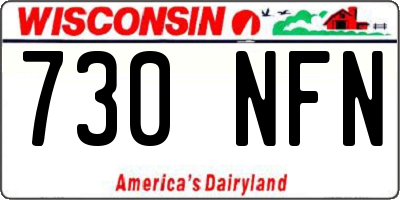 WI license plate 730NFN