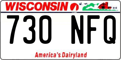 WI license plate 730NFQ