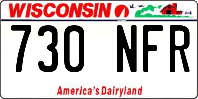 WI license plate 730NFR