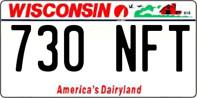 WI license plate 730NFT