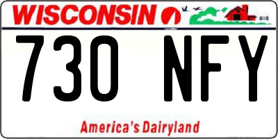 WI license plate 730NFY