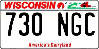 WI license plate 730NGC