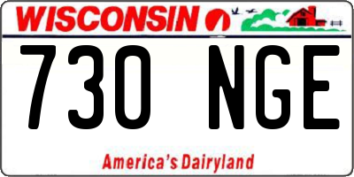 WI license plate 730NGE