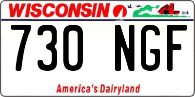WI license plate 730NGF