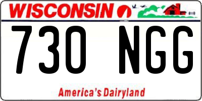 WI license plate 730NGG