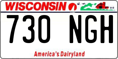 WI license plate 730NGH