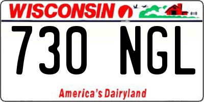 WI license plate 730NGL