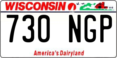 WI license plate 730NGP
