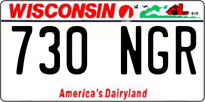WI license plate 730NGR