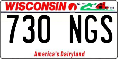 WI license plate 730NGS