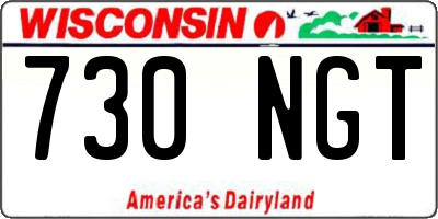 WI license plate 730NGT