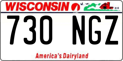 WI license plate 730NGZ