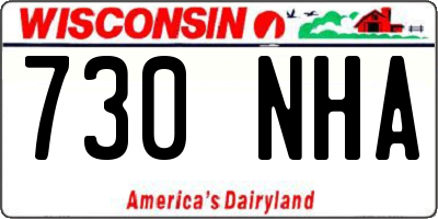 WI license plate 730NHA