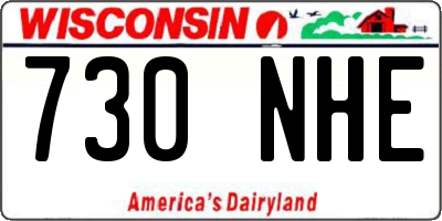 WI license plate 730NHE
