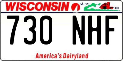 WI license plate 730NHF