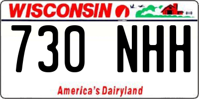 WI license plate 730NHH