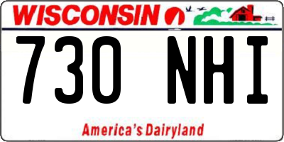 WI license plate 730NHI