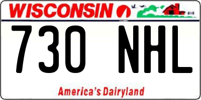 WI license plate 730NHL