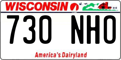 WI license plate 730NHO