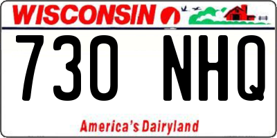 WI license plate 730NHQ