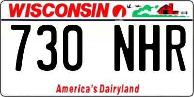 WI license plate 730NHR