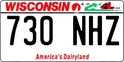 WI license plate 730NHZ