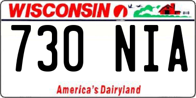 WI license plate 730NIA