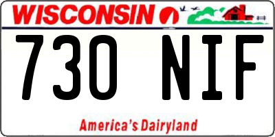 WI license plate 730NIF