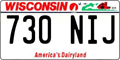 WI license plate 730NIJ