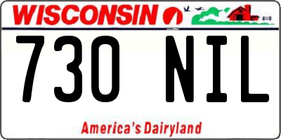 WI license plate 730NIL