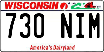 WI license plate 730NIM