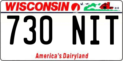 WI license plate 730NIT