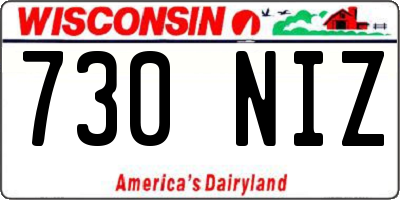 WI license plate 730NIZ