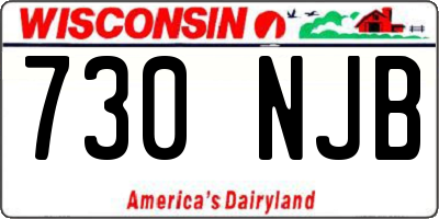 WI license plate 730NJB