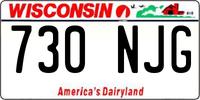WI license plate 730NJG