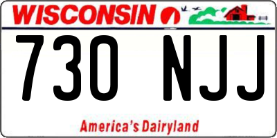 WI license plate 730NJJ