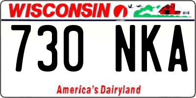 WI license plate 730NKA