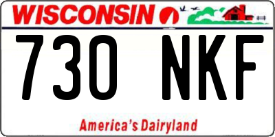 WI license plate 730NKF
