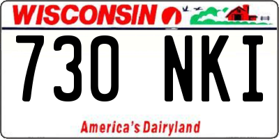 WI license plate 730NKI